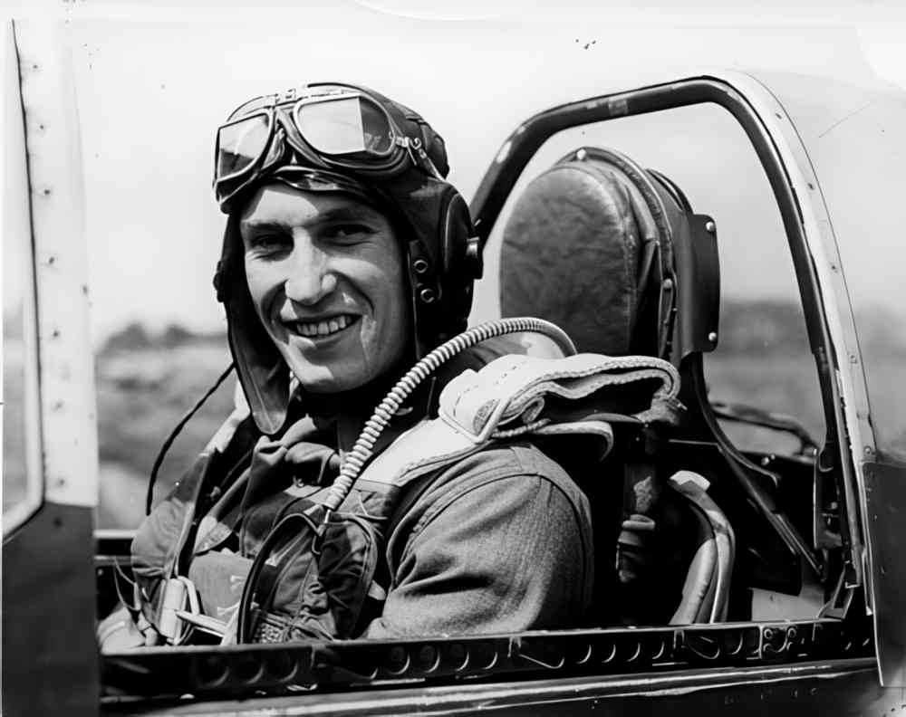 p51 mustang pilot 16 Vintage world war A4 Photo Print