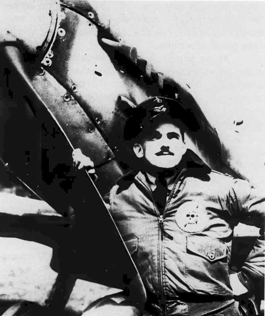 p51 mustang pilot 4 Vintage world war A4 Photo Print