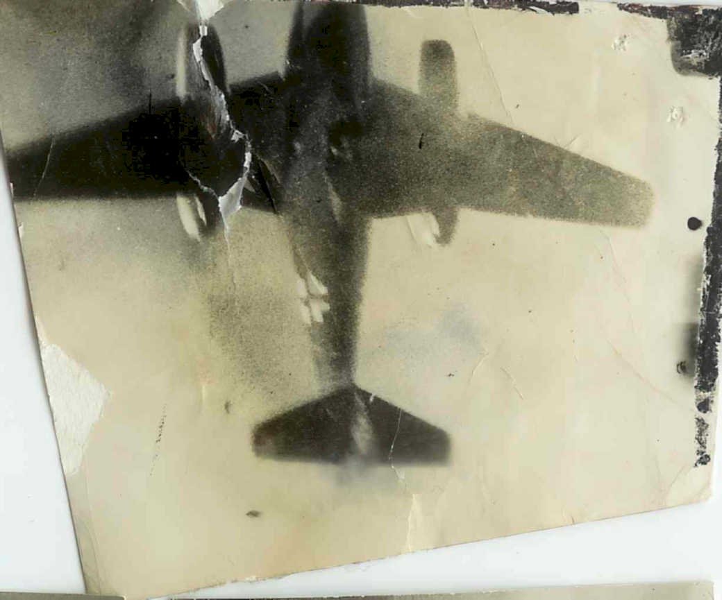 p51 mustang shadow Vintage world war A4 Photo Print