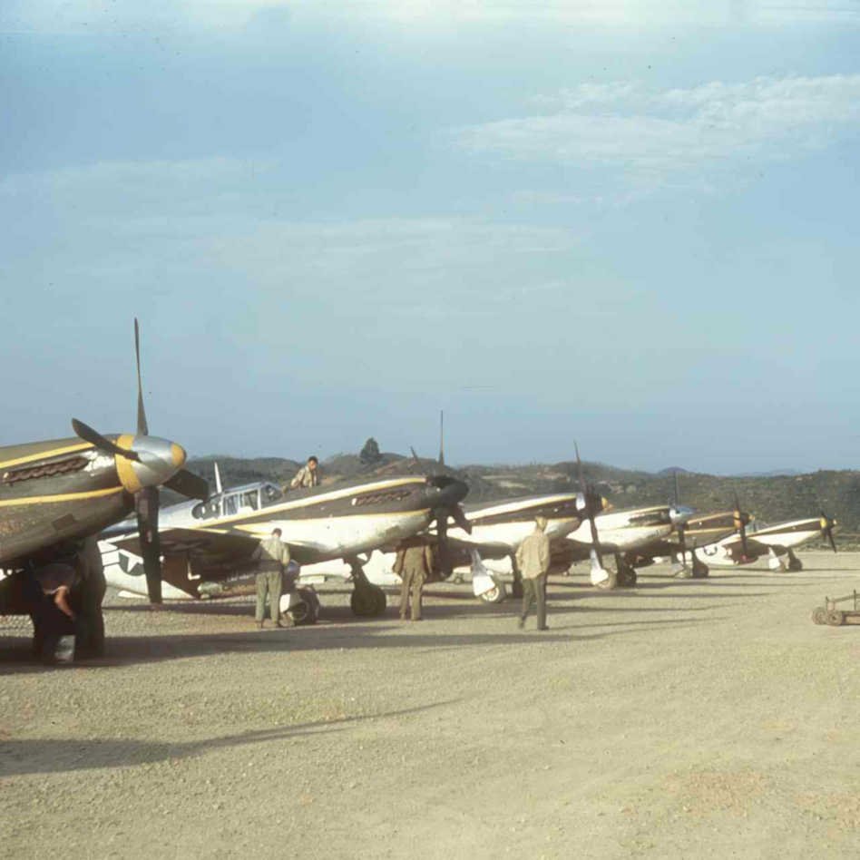 p51 mustangs africa Vintage world war A4 Photo Print