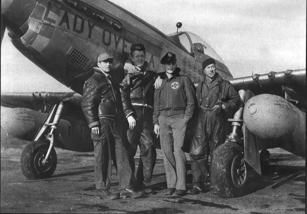 p51d lady ove Vintage world war A4 Photo Print