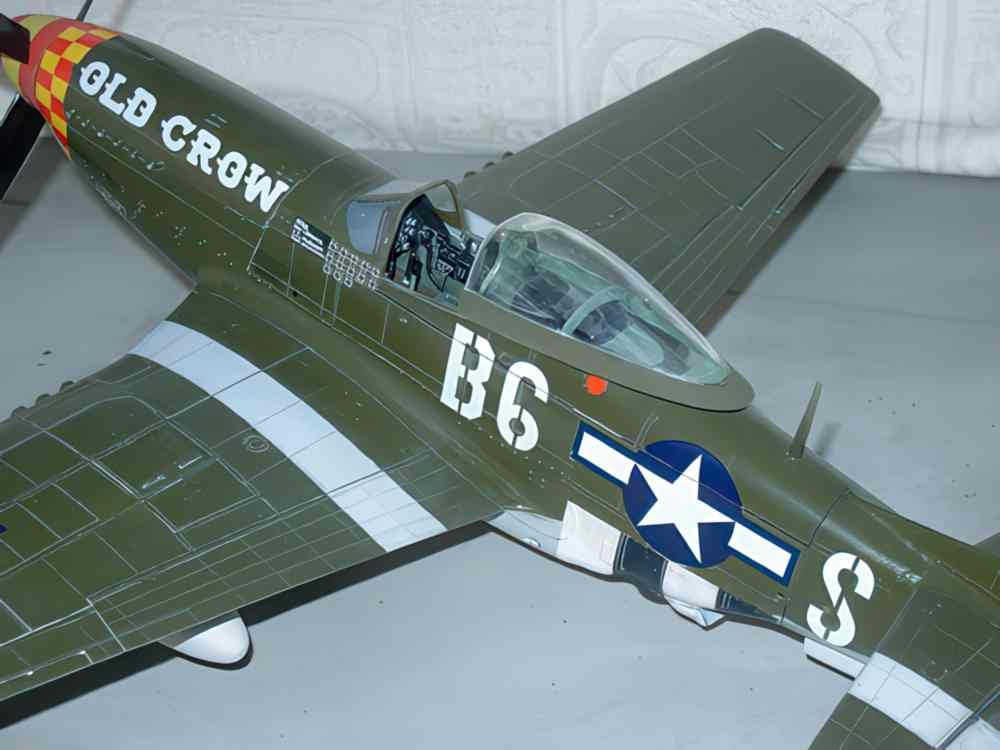 p51d mustang crow Vintage world war A4 Photo Print