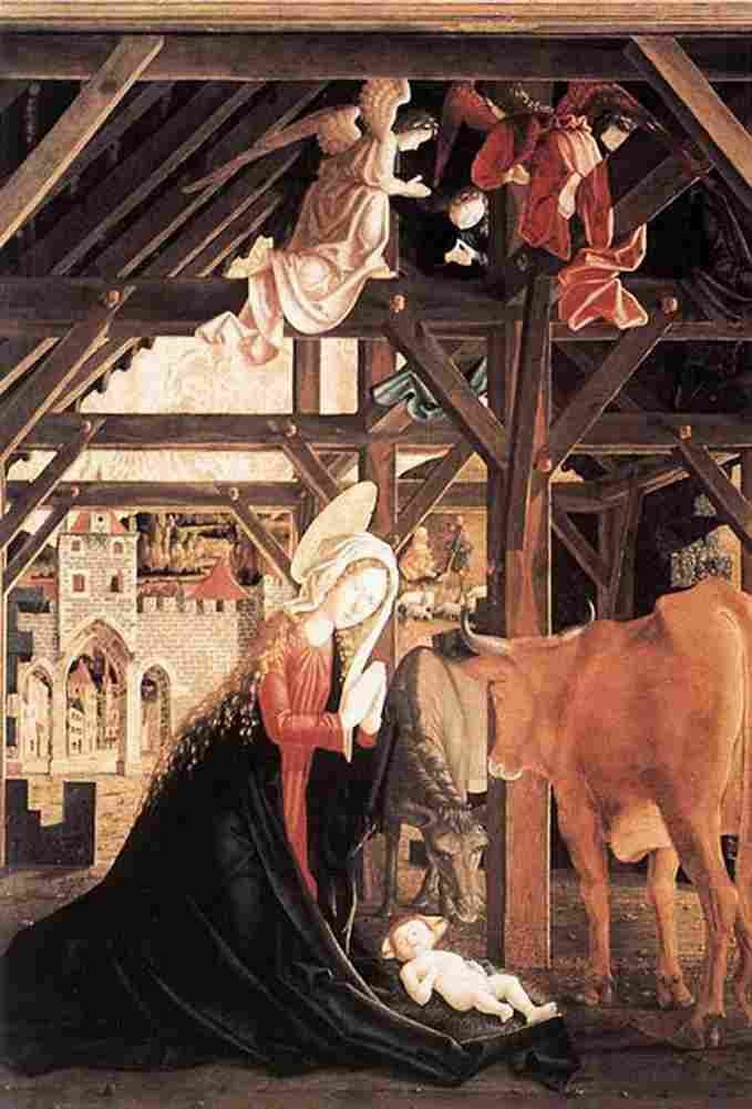 pa Nativity Art A4 Photo Print