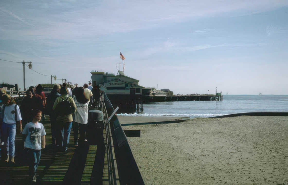 pacific coast pier Vintage A4 Photo Print