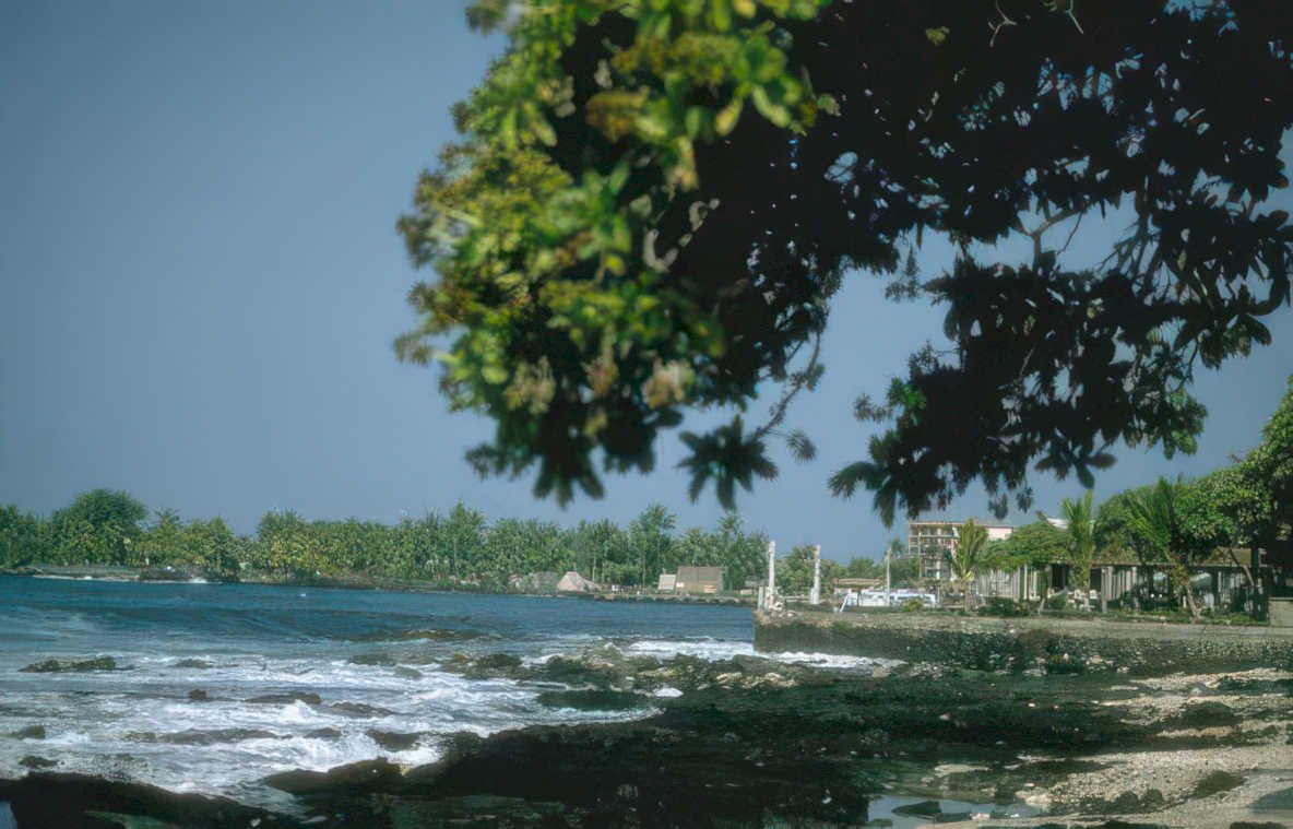 pacific island beach Vintage A4 Photo Print
