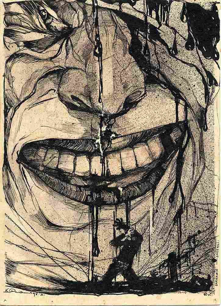 padegs red laughter series Art A4 Photo Print