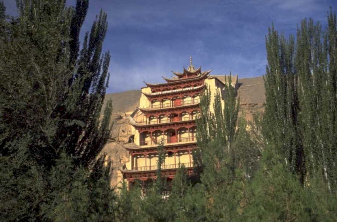 pagoda mountains asia 1980s 1990s A4 Photo Print