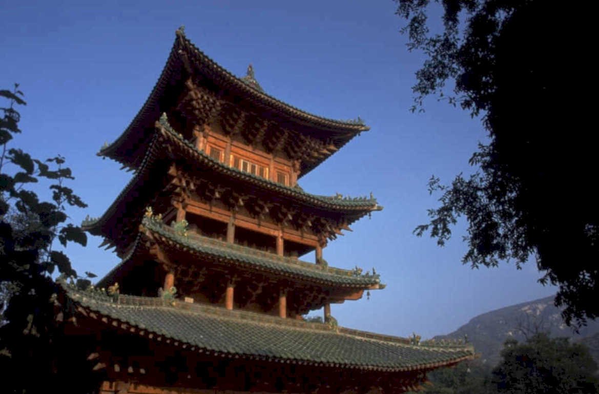 pagoda temple japan 1980s 1990s A4 Photo Print