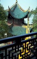 pagoda turquoise fence 1980s 1990s A4 Photo Print
