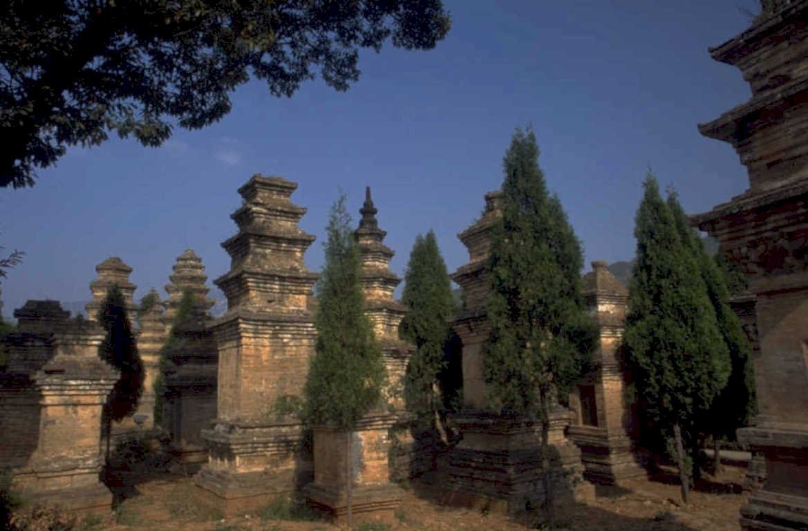 pagodas luoyang china 1980s 1990s A4 Photo Print