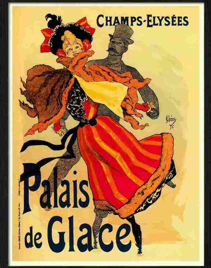 palace de glace jules cheret 1896 poster 2 Advert A4 Photo Print