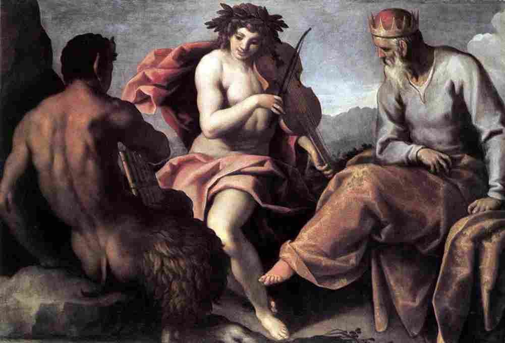 palg Apollo and Marsyas Art A4 Photo Print