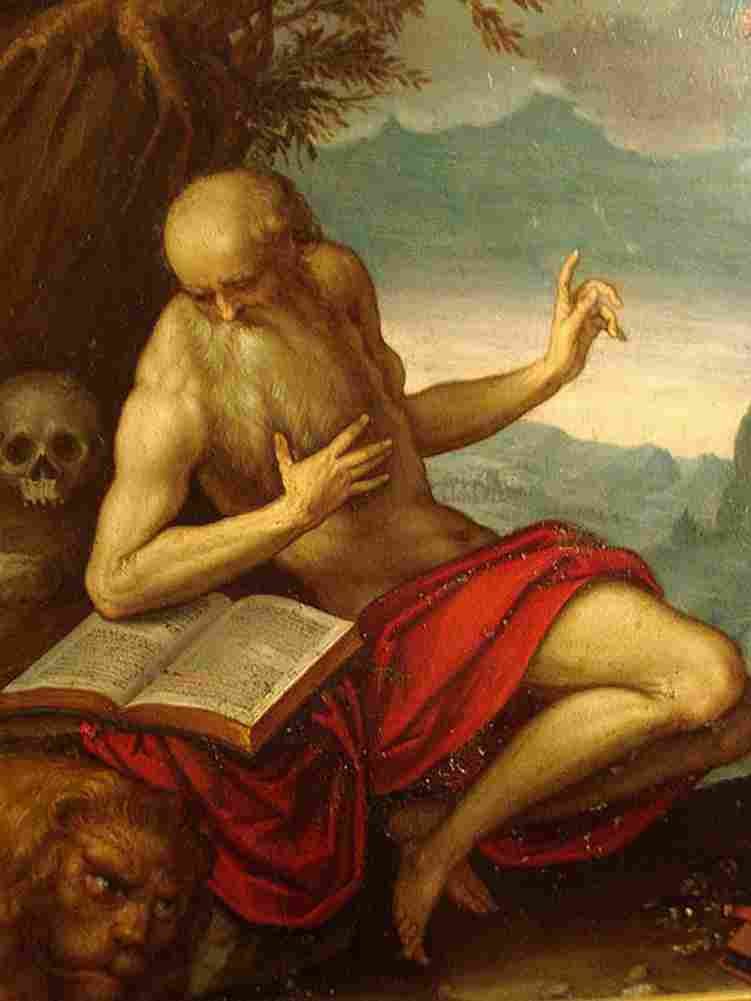 palg Saint Jerome in the Wilderness Art A4 Photo Print