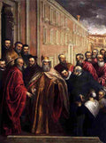palg pasquale cicogna visiting the church and hospital Art A4 Photo Print