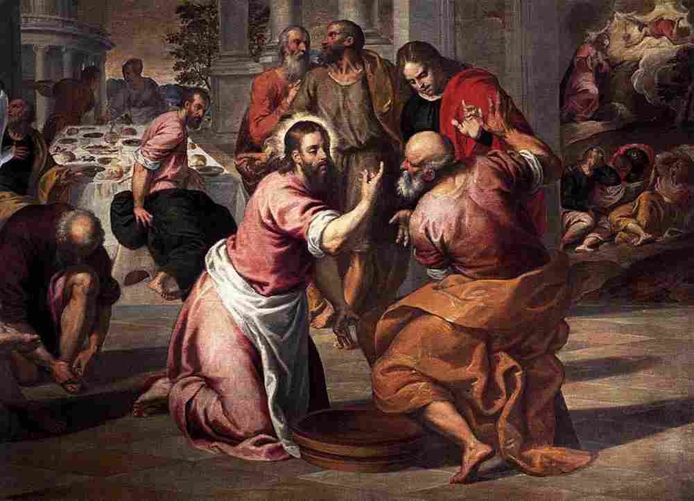 palg washing of the feet Art A4 Photo Print