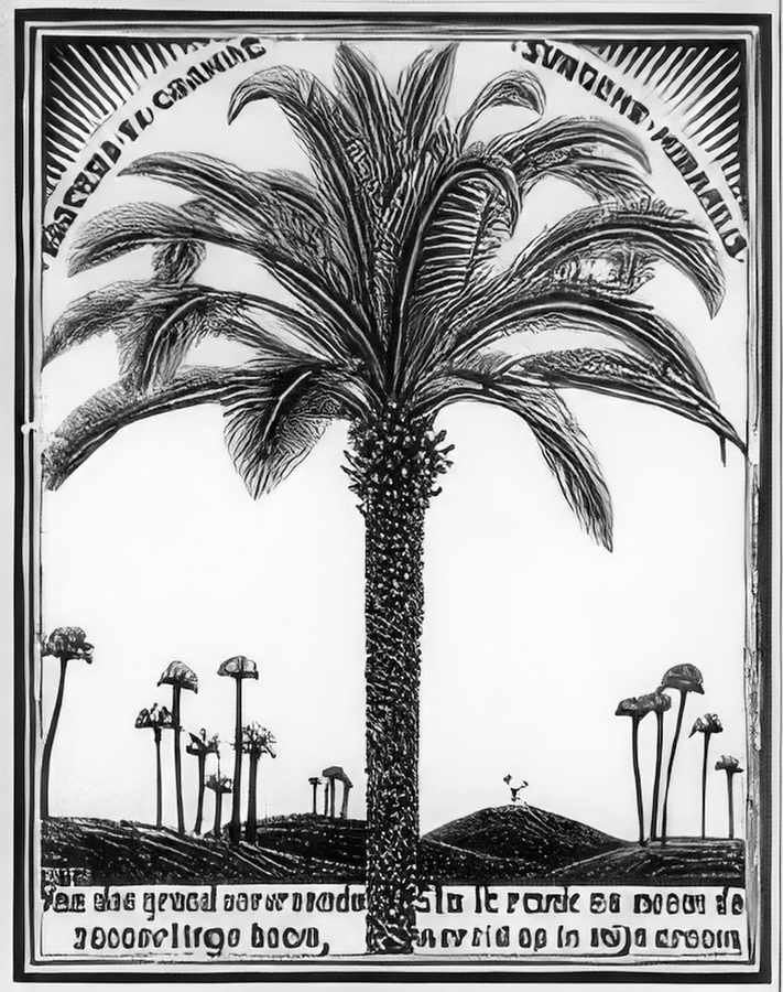 palm tree 1 mc escher 1931 A4 Photo Print
