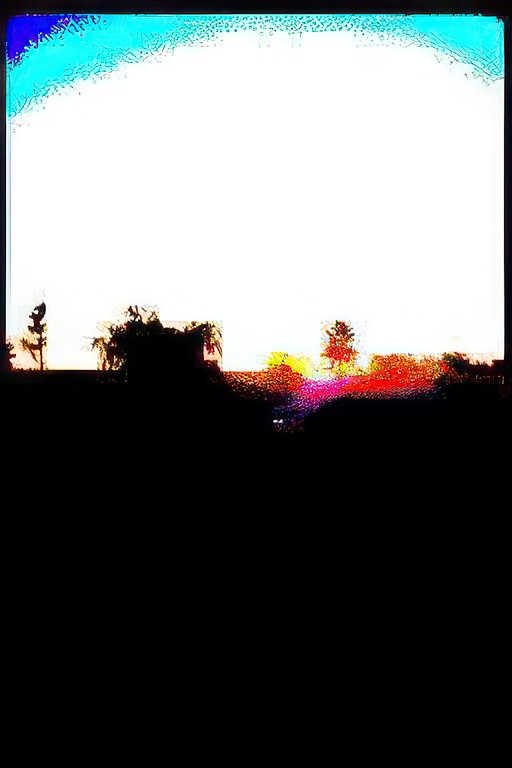 palm tree sunset Vintage A4 Photo Print