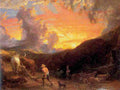 palmer ploughing at sunset Art A4 Photo Print