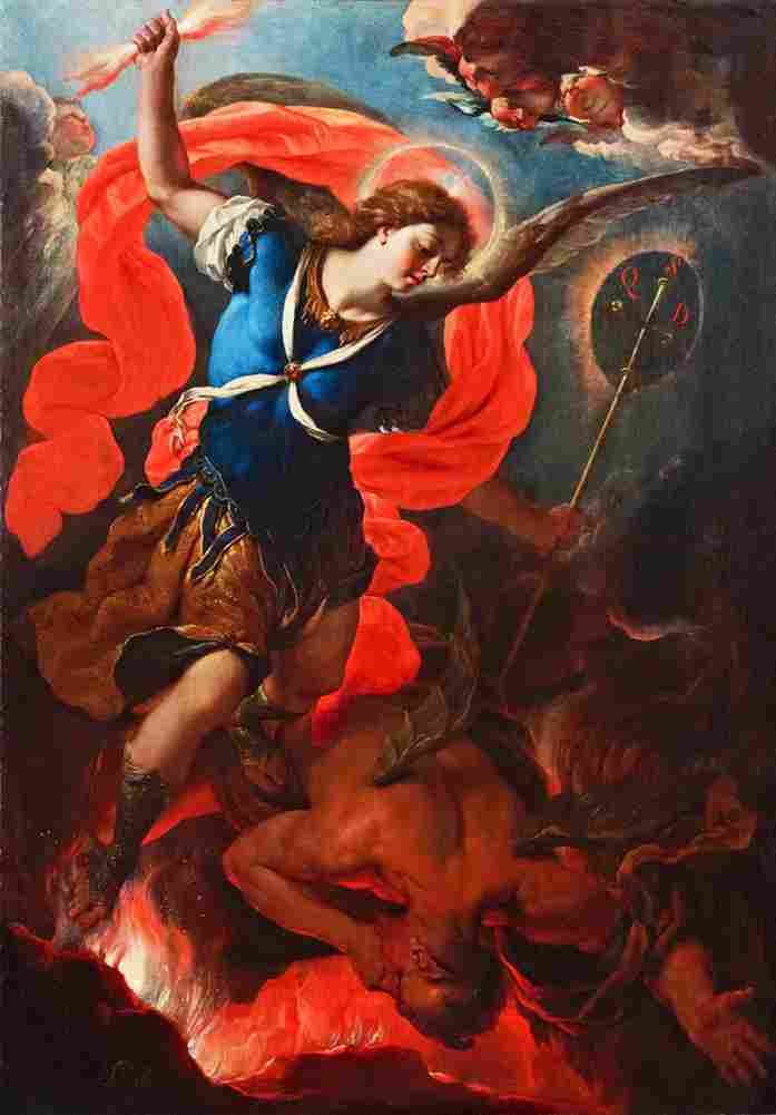 palomino saint michael vanquishing the devil Art A4 Photo Print