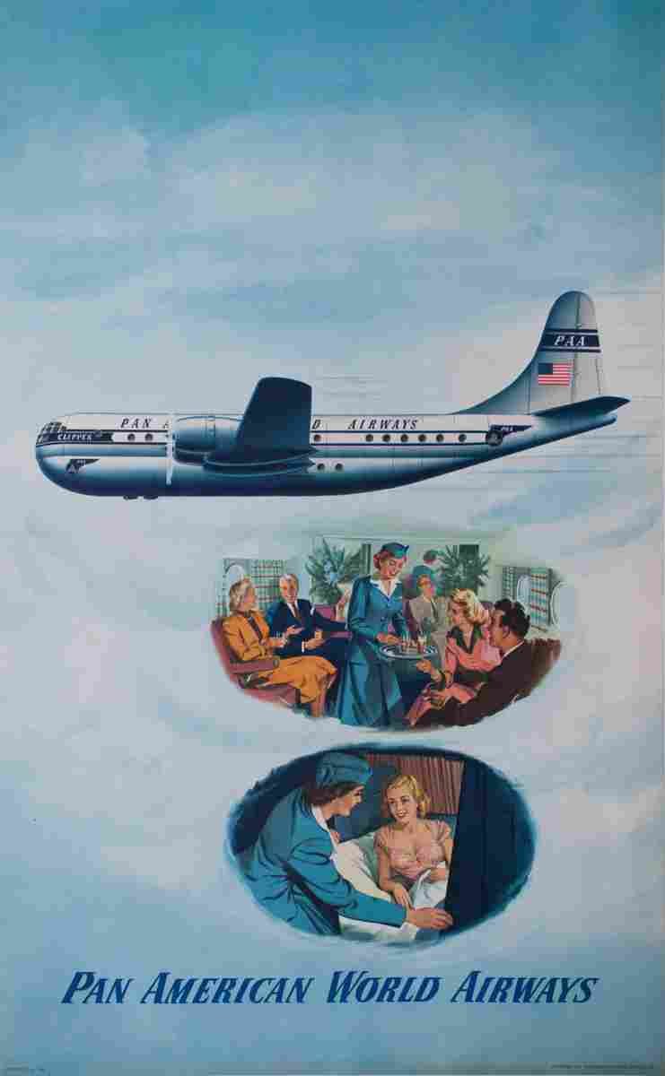 pan american airways 1951 4 Advert A4 Photo Print