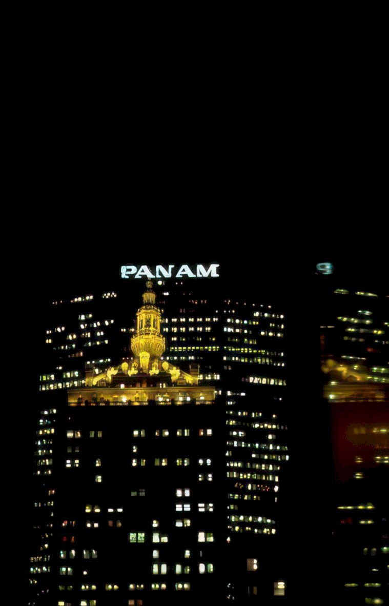 panama cityscape night Vintage A4 Photo Print
