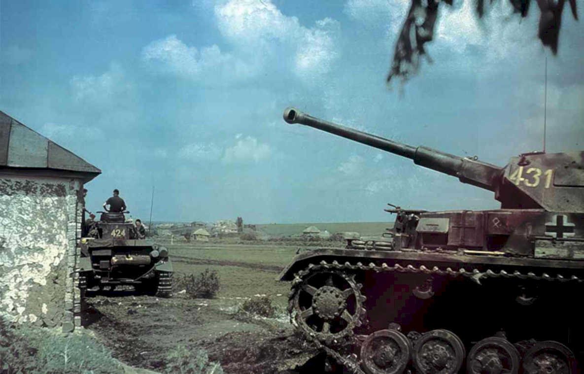 panzer iv infantry Vintage world war A4 Photo Print