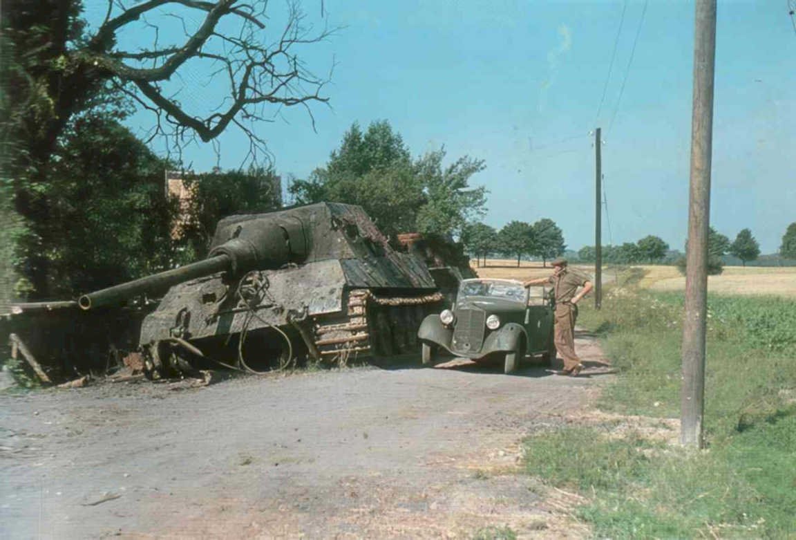panzer iv wreck 1 Vintage world war A4 Photo Print