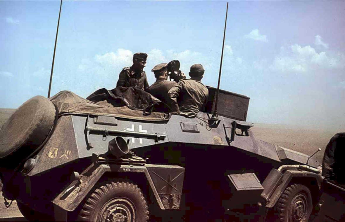 panzer recon africa Vintage world war A4 Photo Print