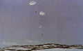 parachute drop antarctic Vintage world war A4 Photo Print