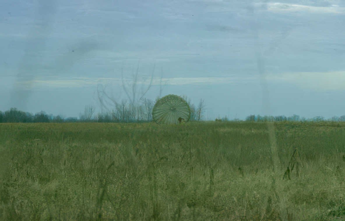 parachute drop field Vintage A4 Photo Print