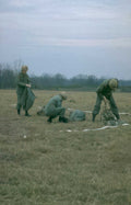 parachute soldiers training Vintage A4 Photo Print