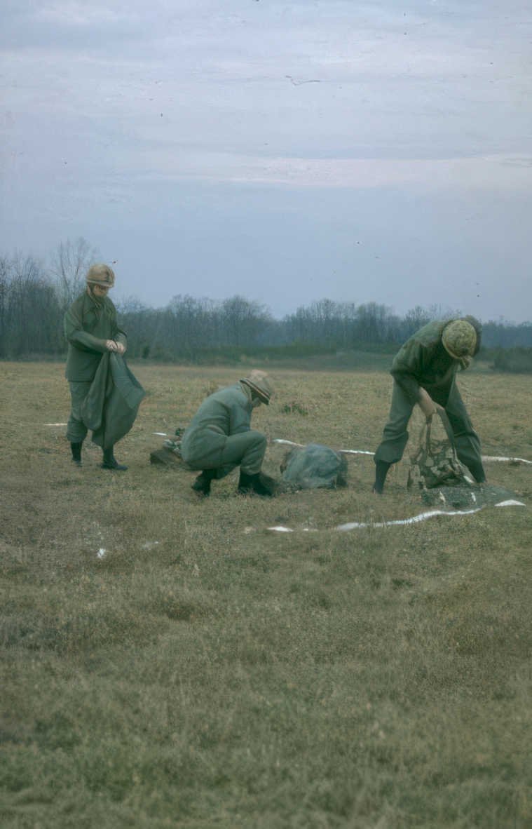 parachute soldiers training Vintage A4 Photo Print