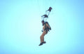 parachutist jumpsuit sky Vintage A4 Photo Print