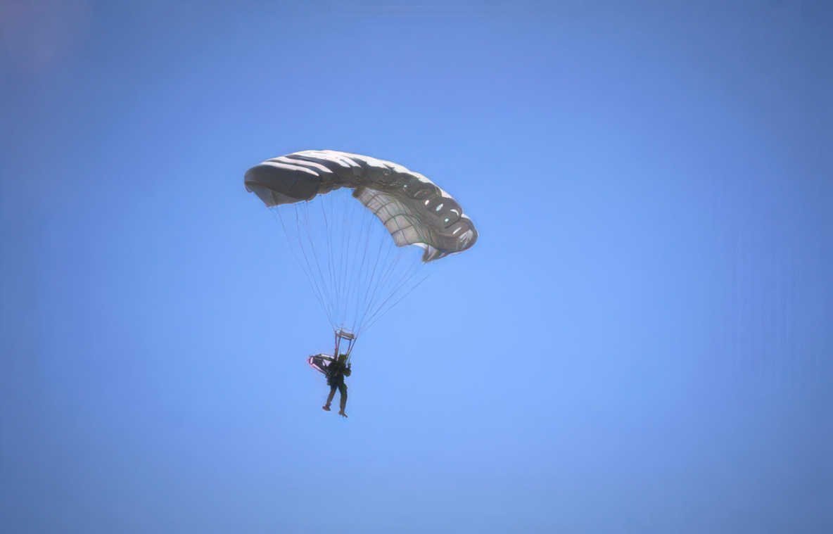 parachutist skydiving canopy 2 Vintage A4 Photo Print