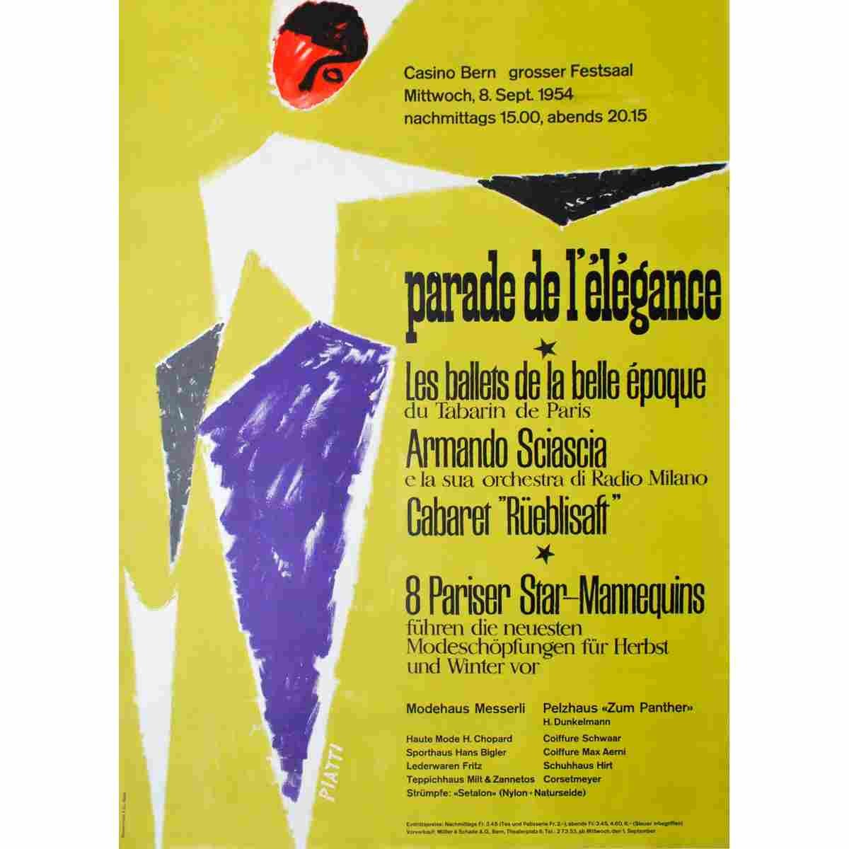 parade de l elegance bern celestino piatti 1954 7 Advert A4 Photo Print
