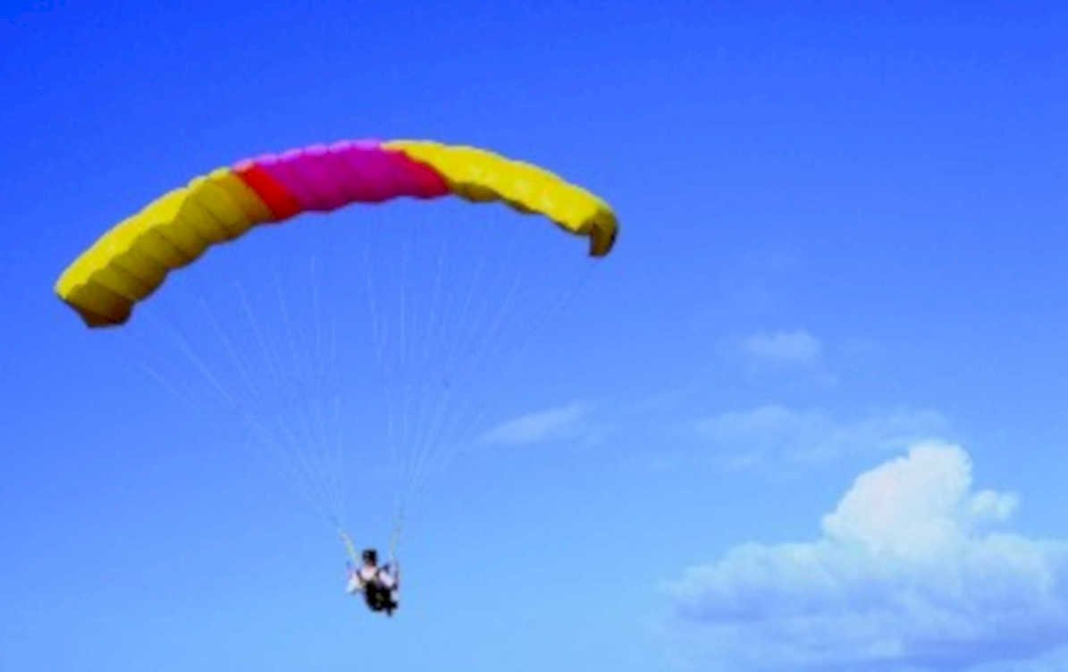 paraglider sky clouds1980s 1990s A4 Photo Print 42