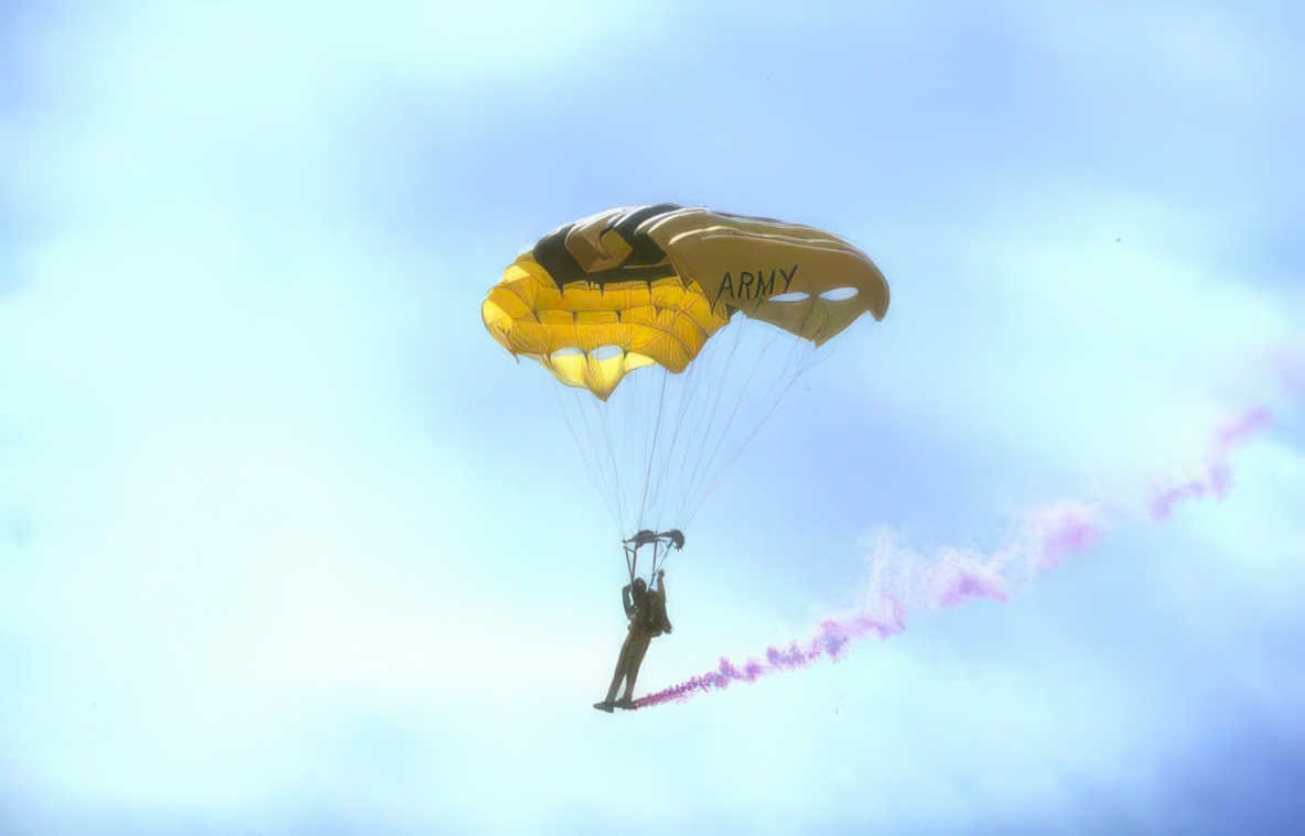 paratrooper army parachute Vintage A4 Photo Print