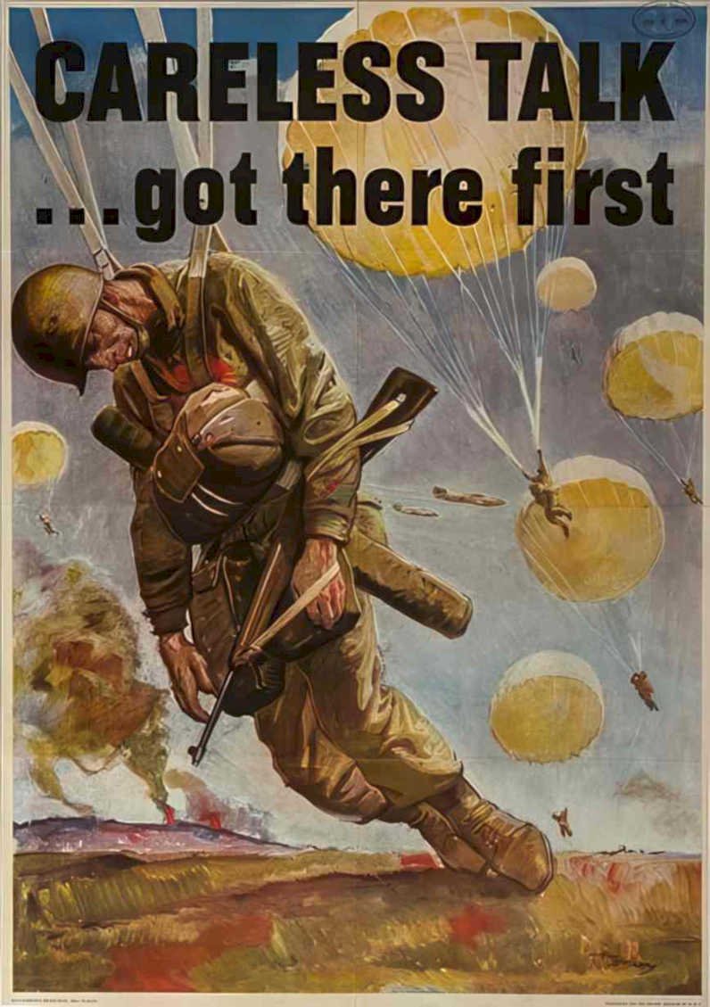 paratrooper poster war Vintage world war A4 Photo Print