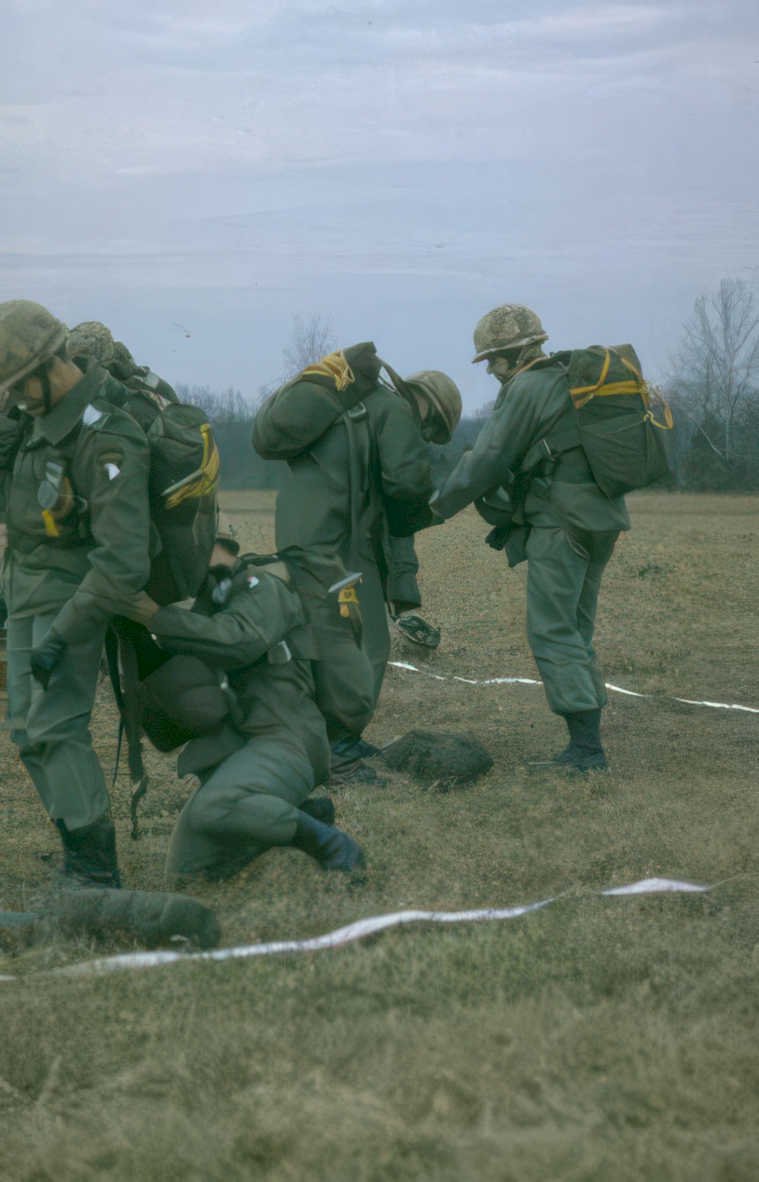 paratroopers drop zone Vintage A4 Photo Print