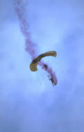 paratroopers smoke sky Vintage A4 Photo Print