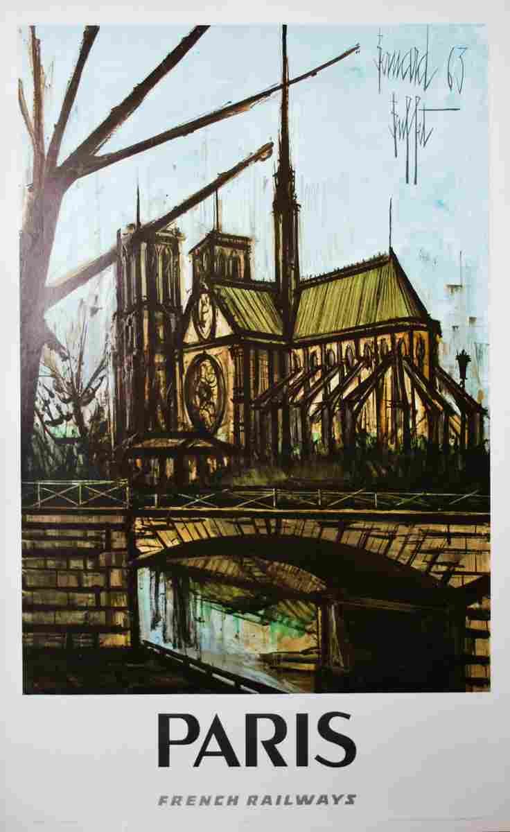 paris bernard buffet 1963 4 Advert A4 Photo Print