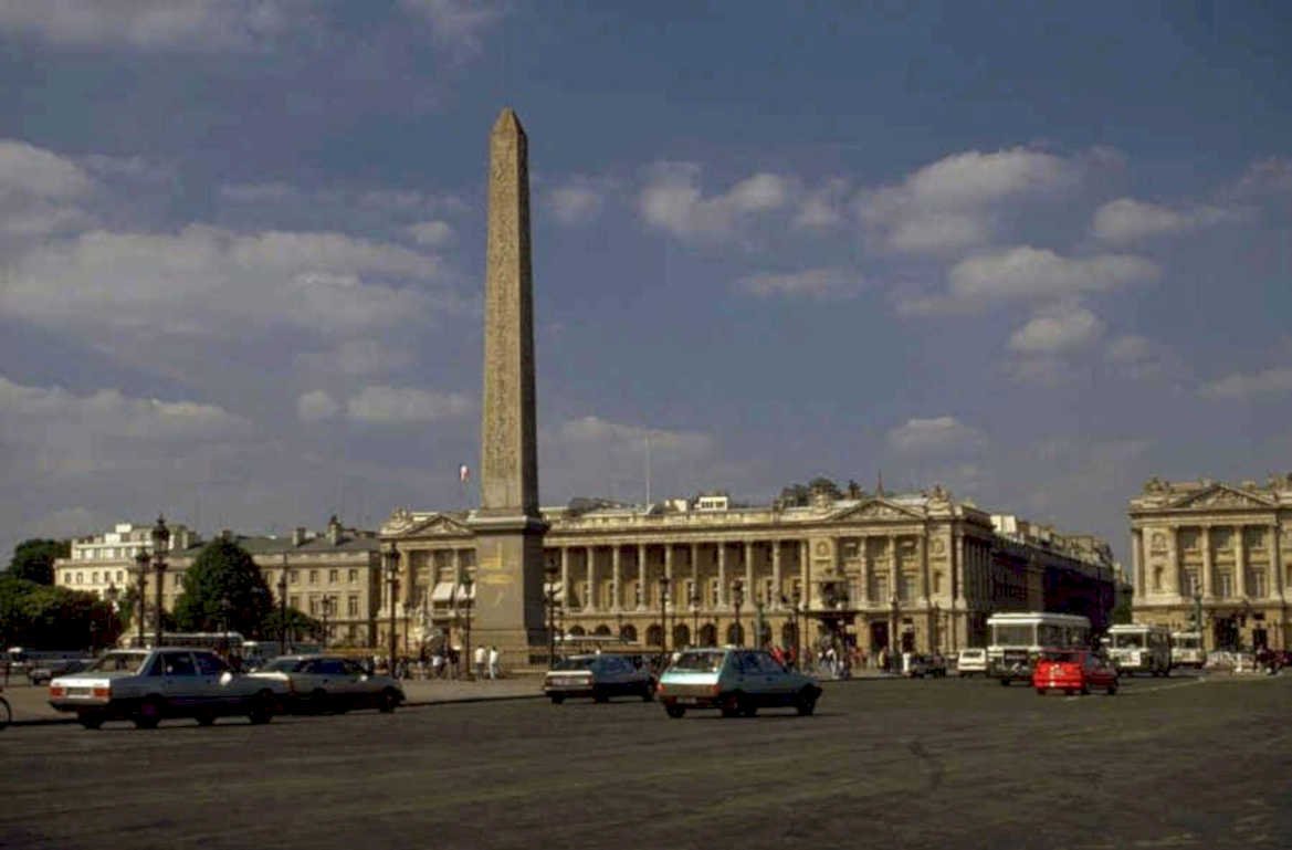 paris concorde obelisk 1980s 1990s A4 Photo Print