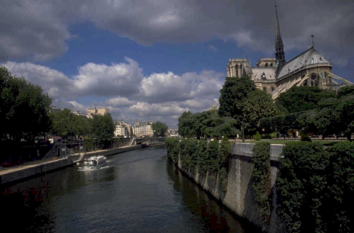 paris notre dame 1980s 1990s A4 Photo Print