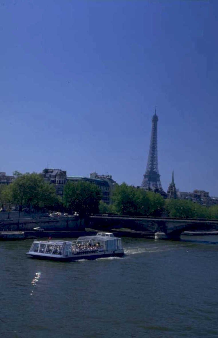 paris river cruise 1980s 1990s A4 Photo Print