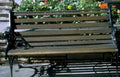 park bench flowers Vintage A4 Photo Print