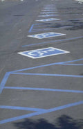 parking spaces wheelchairs 1980s 1990s A4 Photo Print
