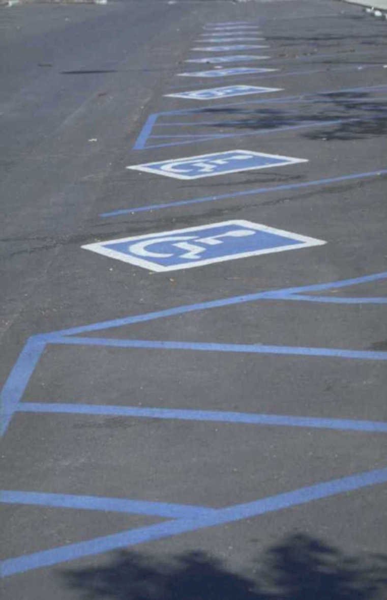 parking spaces wheelchairs 1980s 1990s A4 Photo Print