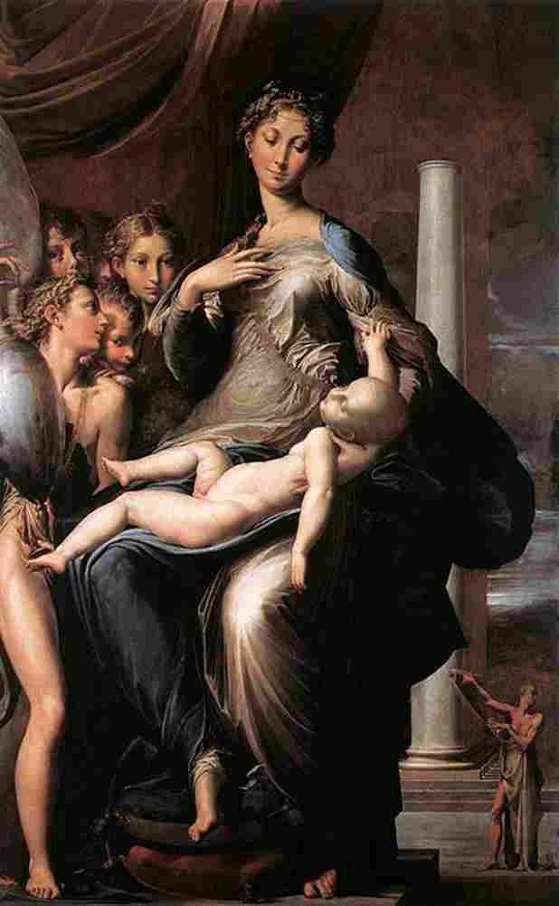 parm Madonna with Long Neck Art A4 Photo Print