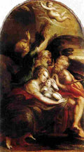 parm Nativity with Angels Art A4 Photo Print