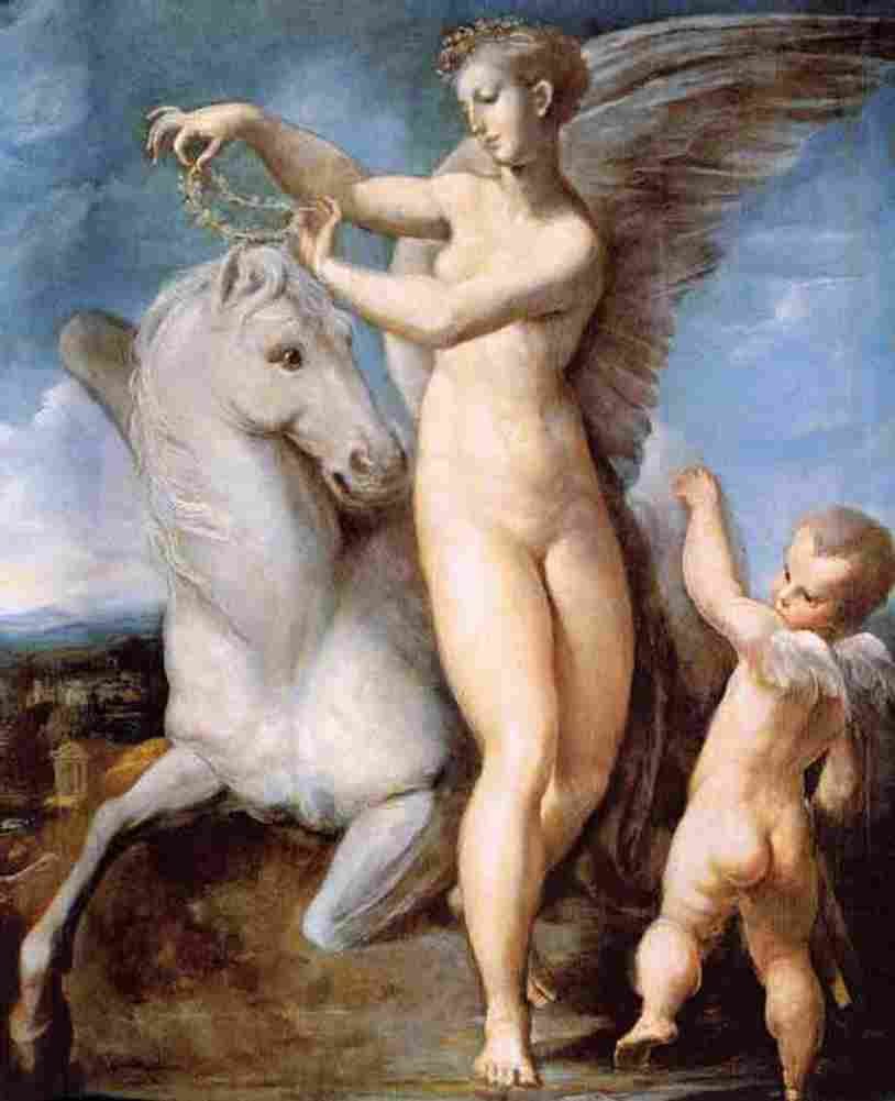 parm Saturn and Philyra Art A4 Photo Print